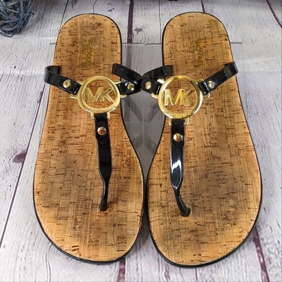 Michael Kors MK Charm Jelly Thong Sandals - Picture 1 of 9